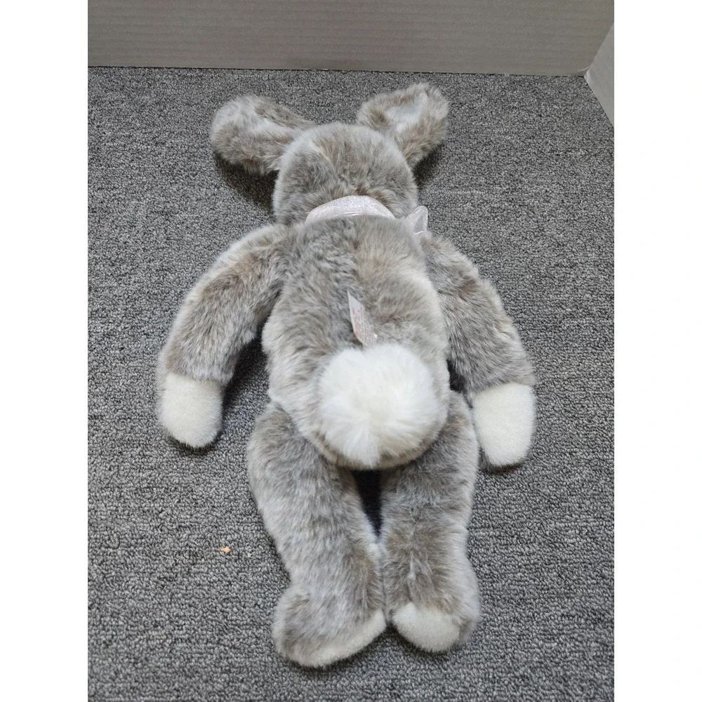 GUND GRAY BUNNY RABBIT WIRED EARS 